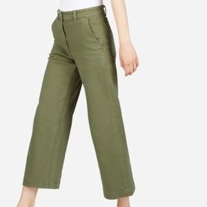 Everlane wide leg crop pants, size 10 regular